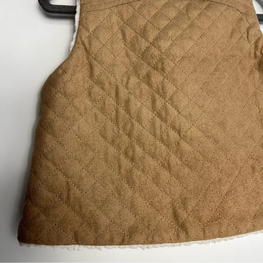 Gymboree Toddler Girls‎ Sherpa Lined Quilted Vest Brown Size 3T